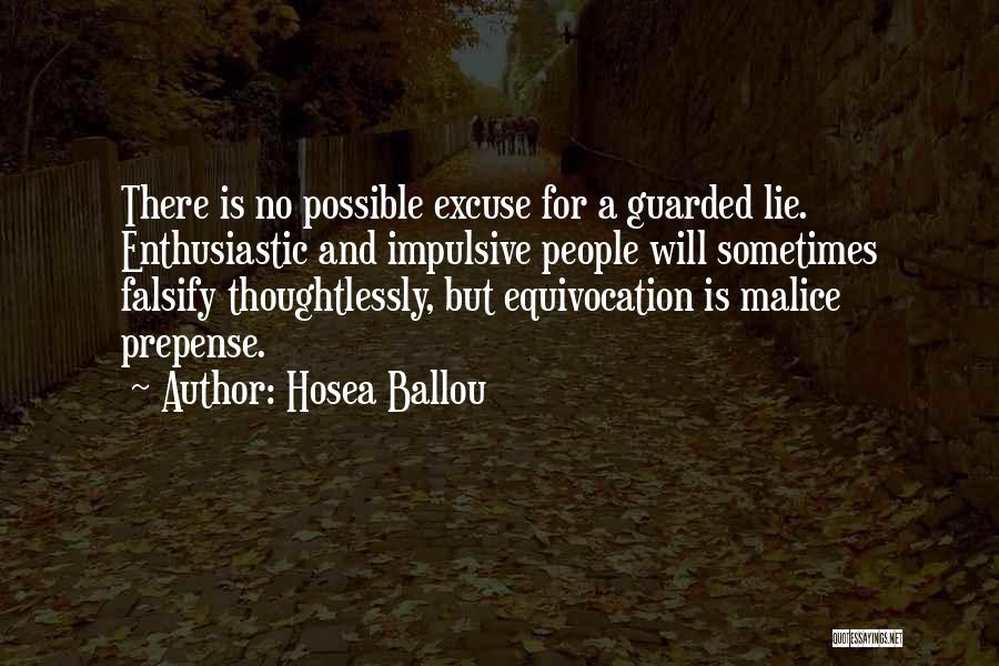 No Malice Quotes By Hosea Ballou