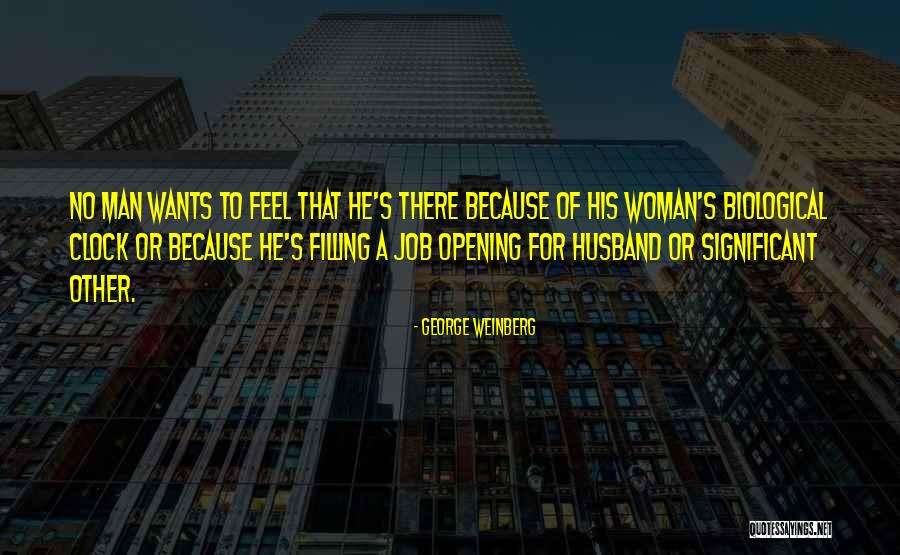 No Man Wants A Woman Quotes By George Weinberg