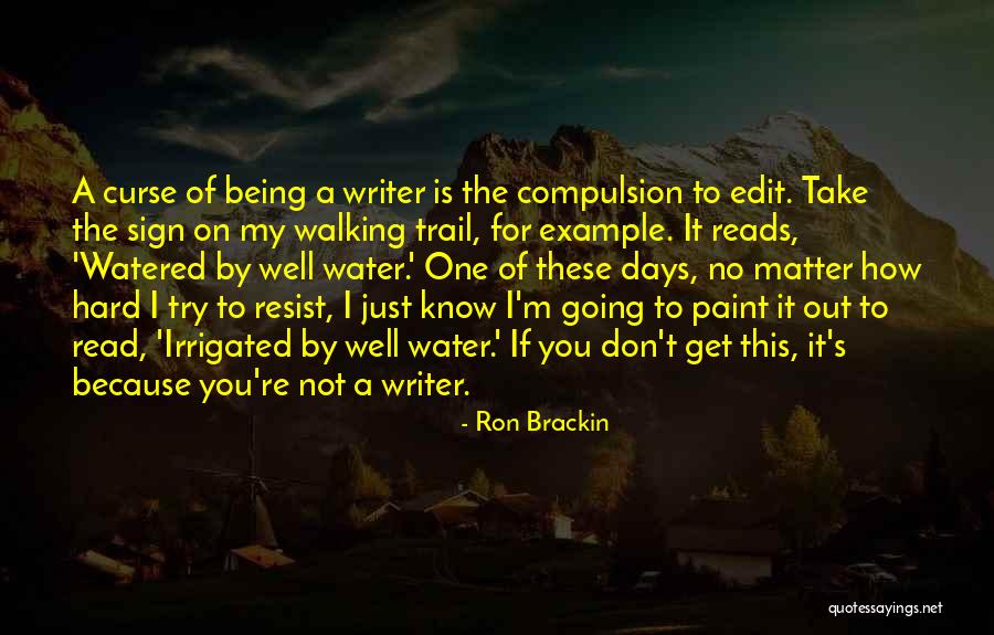 No Matter How Hard I Try Quotes By Ron Brackin