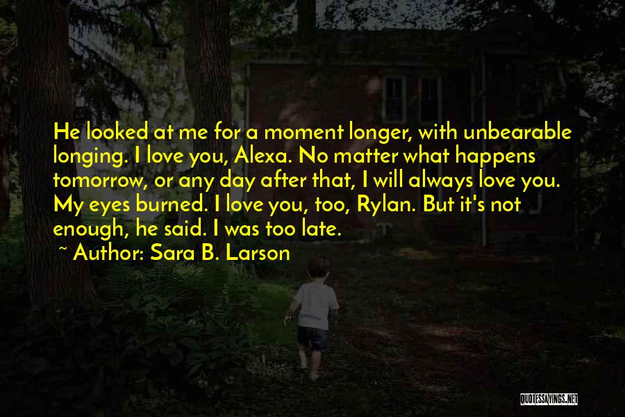 No Matter What Happens I Love You Quotes By Sara B. Larson