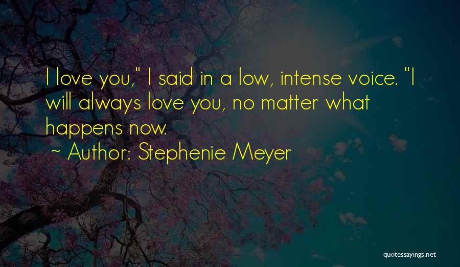 No Matter What Happens I'll Always Love You Quotes By Stephenie Meyer