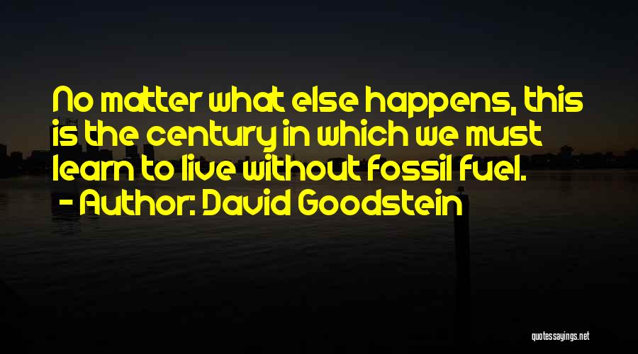 No Matter What Happens Quotes By David Goodstein