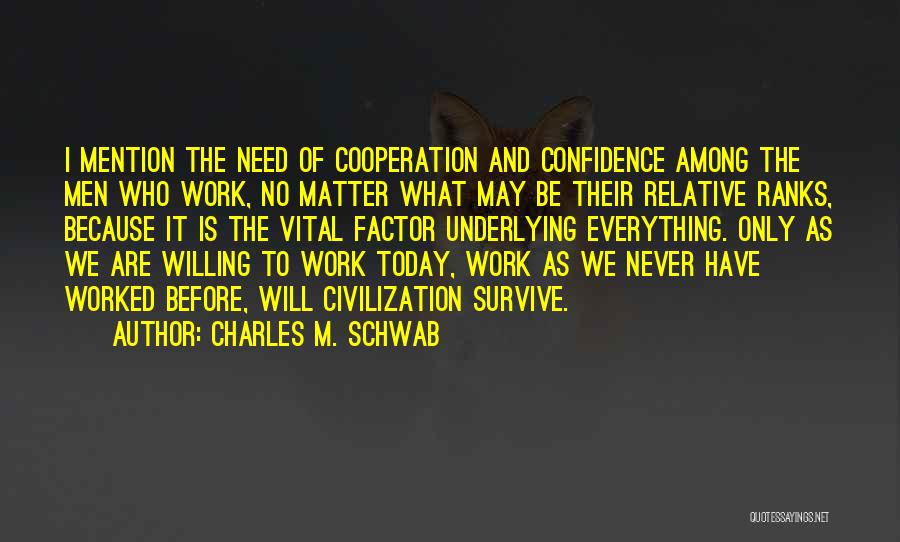 No Matter What I Will Survive Quotes By Charles M. Schwab