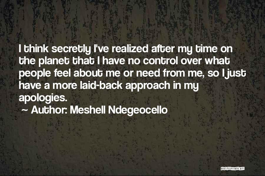 No More Apologies Quotes By Meshell Ndegeocello