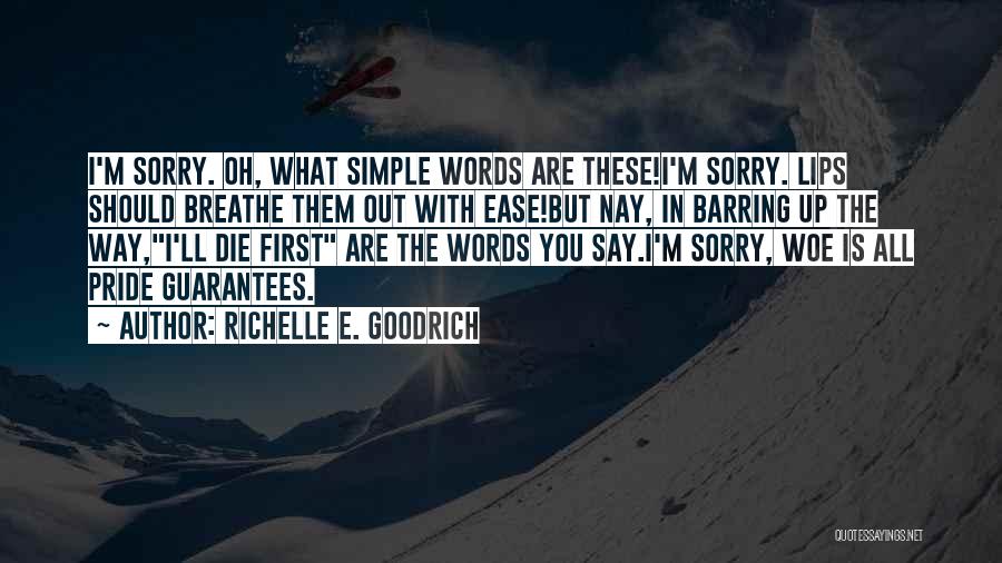 No More Apologies Quotes By Richelle E. Goodrich