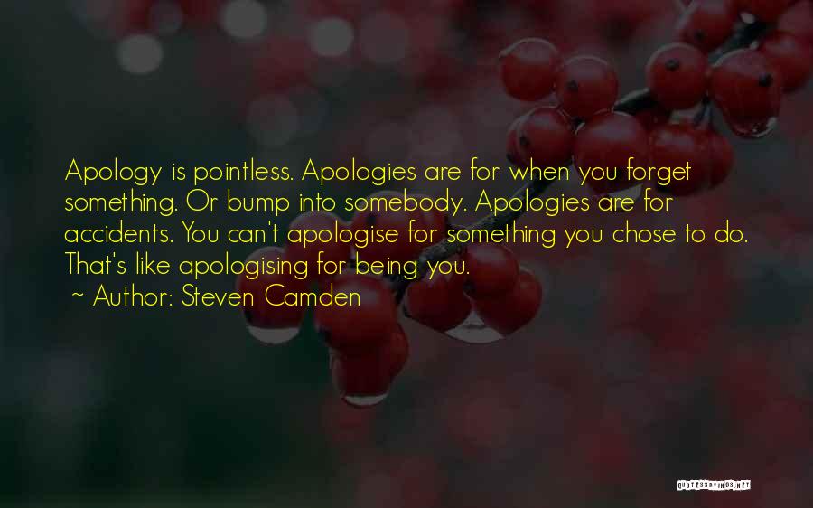 No More Apologies Quotes By Steven Camden