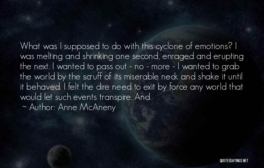 No More Emotions Quotes By Anne McAneny