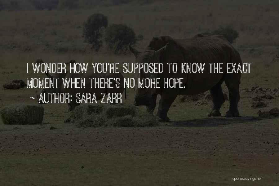 No More Hope Quotes By Sara Zarr