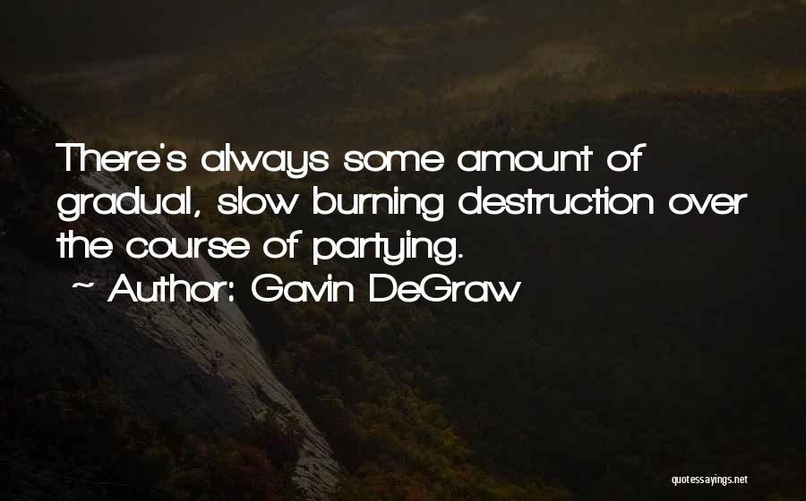 No More Partying Quotes By Gavin DeGraw