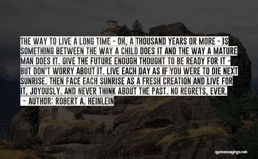 No More Regrets Quotes By Robert A. Heinlein