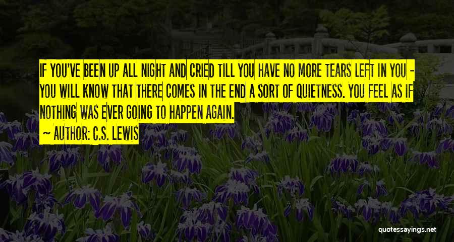 No More Tears Left Quotes By C.S. Lewis