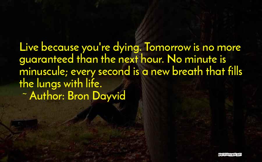 No More Tomorrow Quotes By Bron Dayvid