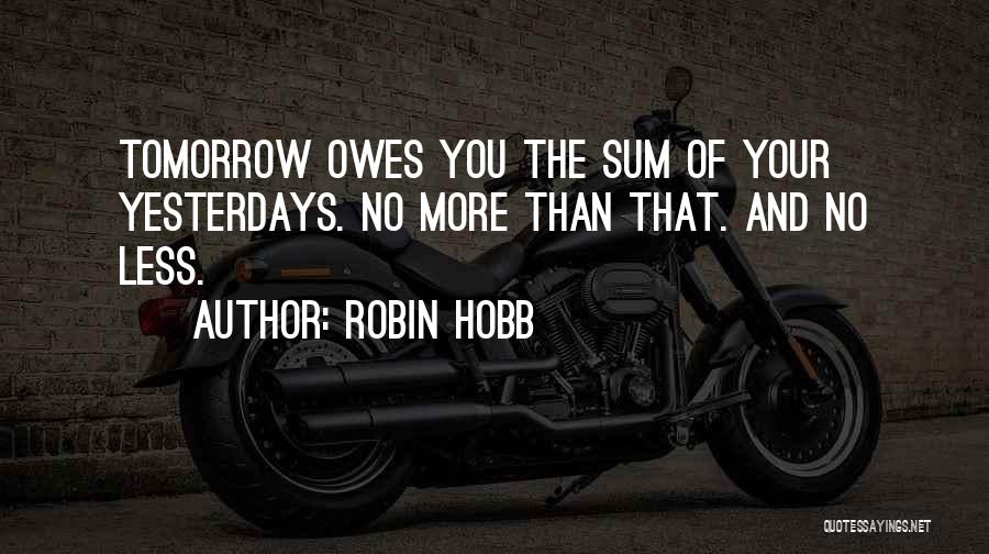 No More Tomorrow Quotes By Robin Hobb