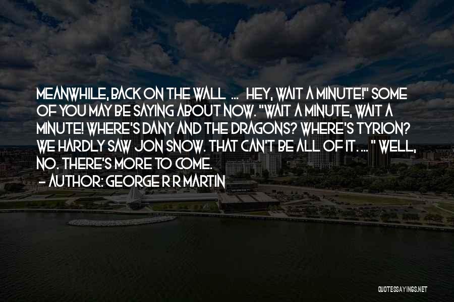 No More Wait Quotes By George R R Martin