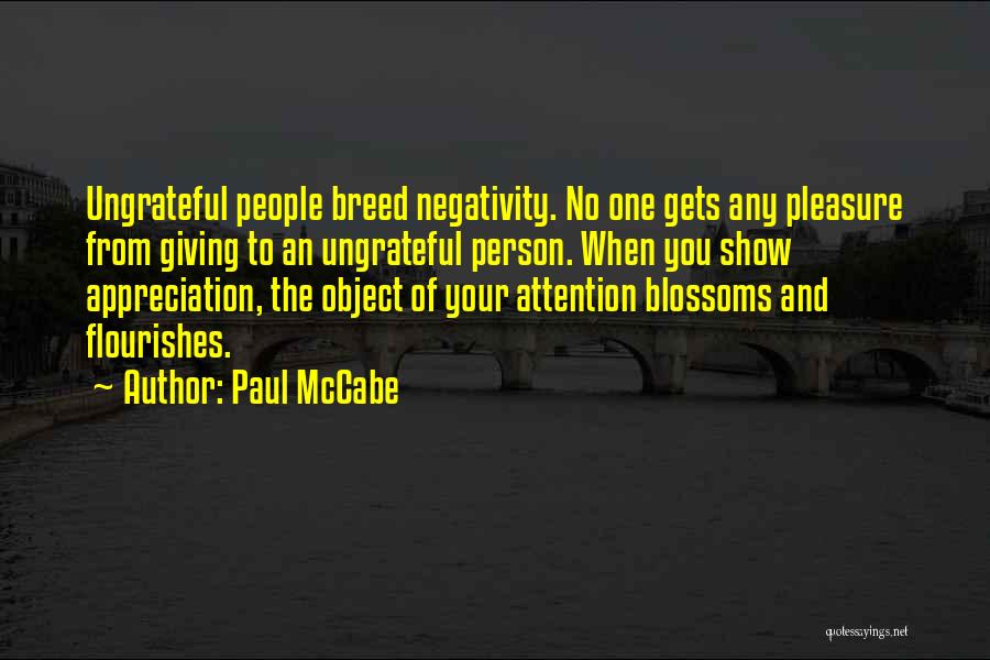 No Negativity Quotes By Paul McCabe