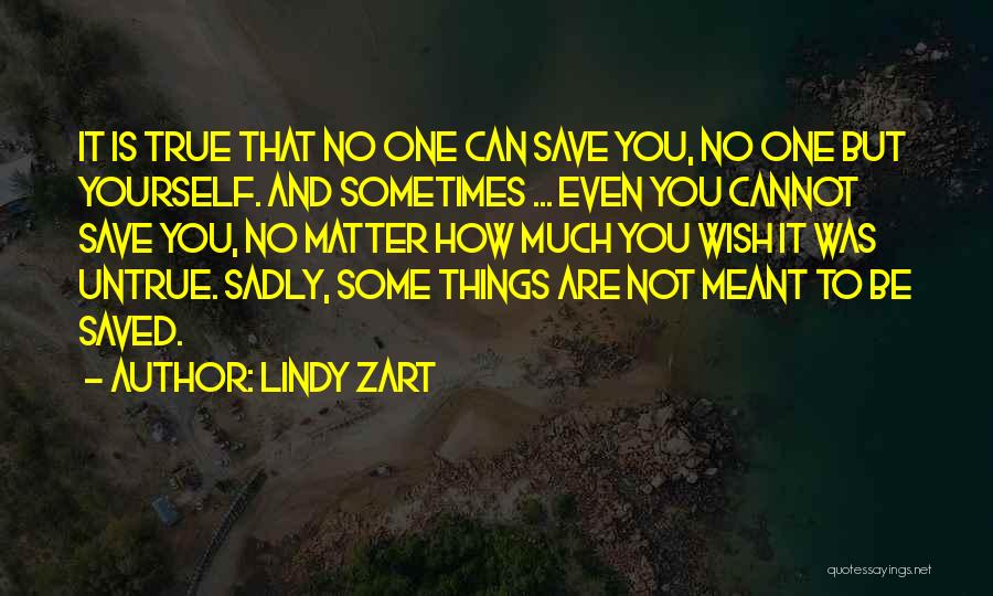No One Can Save You But Yourself Quotes By Lindy Zart