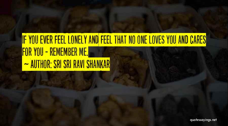 No One Care Me Quotes By Sri Sri Ravi Shankar
