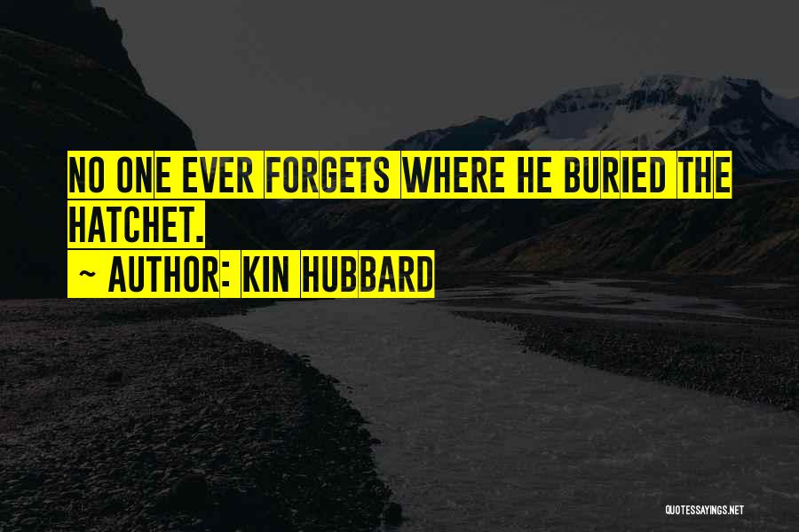 No One Forgets Quotes By Kin Hubbard