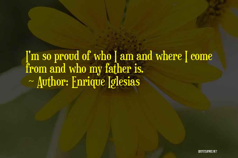 No One Is Proud Of Me Quotes By Enrique Iglesias