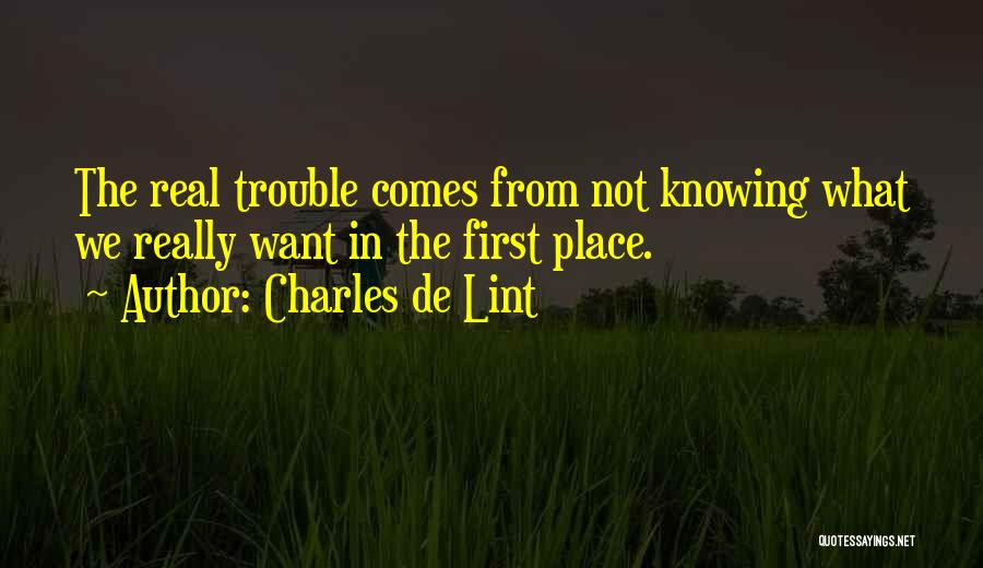 No One Knowing The Real You Quotes By Charles De Lint