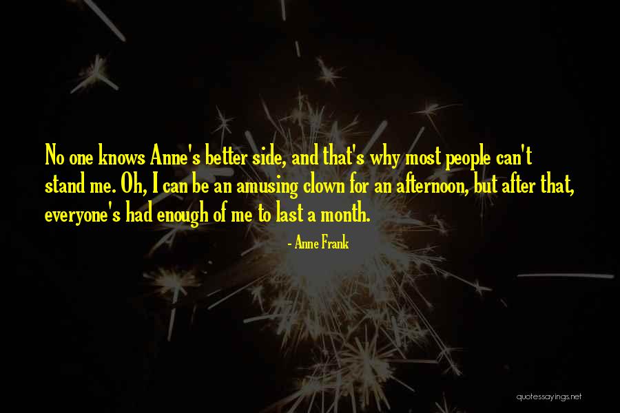 No One Knows Me Quotes By Anne Frank No One Knows Me Quotes By Anne Frank