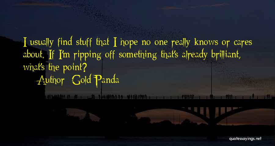 No One Knows Quotes By Gold Panda