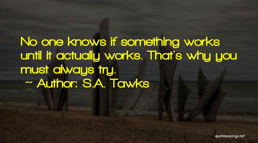 No One Knows Quotes By S.A. Tawks