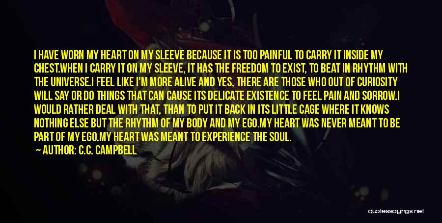 No One Knows The Pain I Feel Quotes By C.C. Campbell