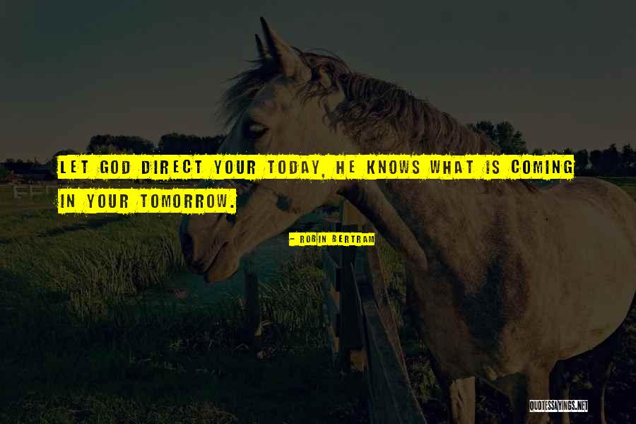 No One Knows Tomorrow Quotes By Robin Bertram