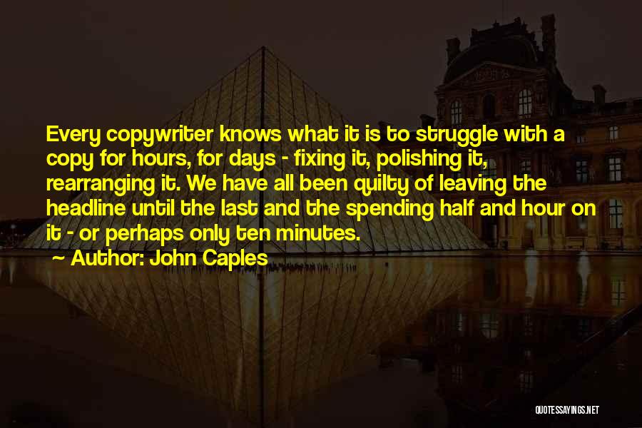 No One Knows Your Struggle Quotes By John Caples