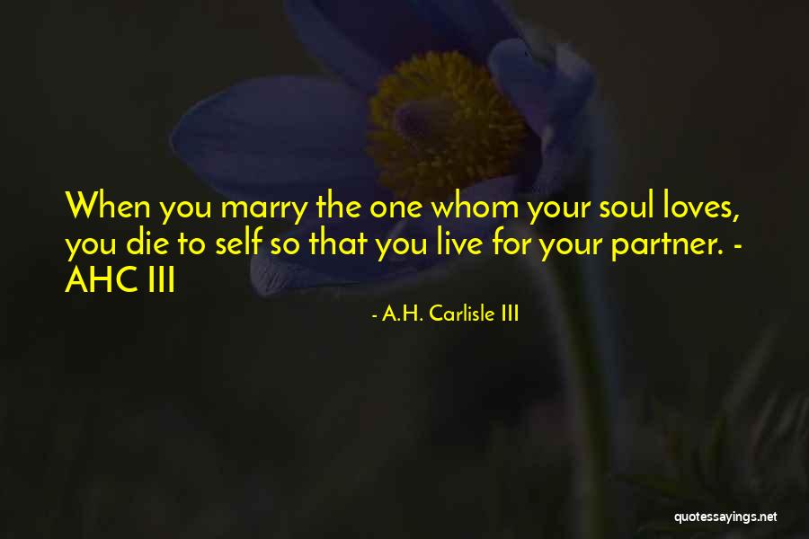 No One Loves You More Than Me Quotes By A.H. Carlisle III