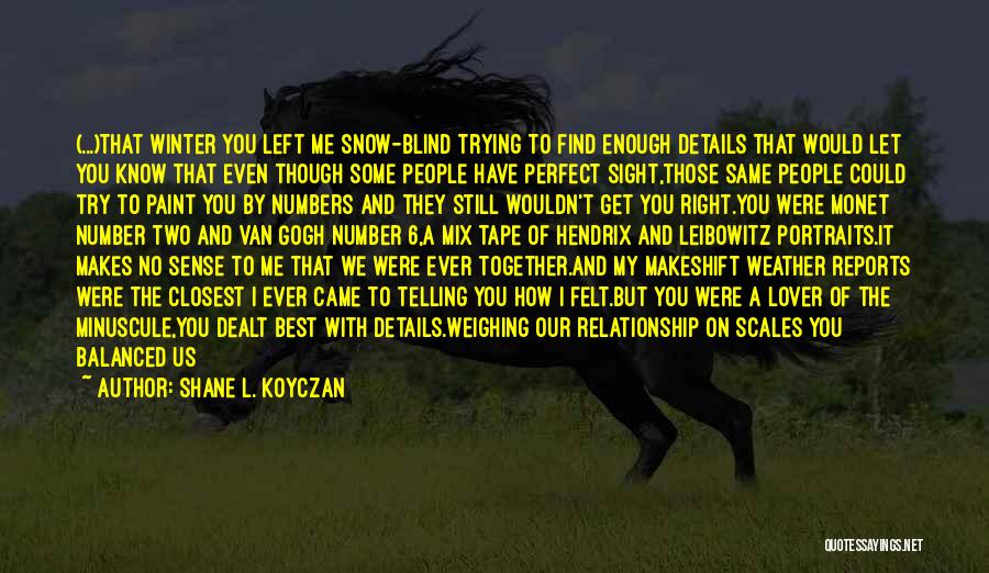 No One Perfect Relationship Quotes By Shane L. Koyczan