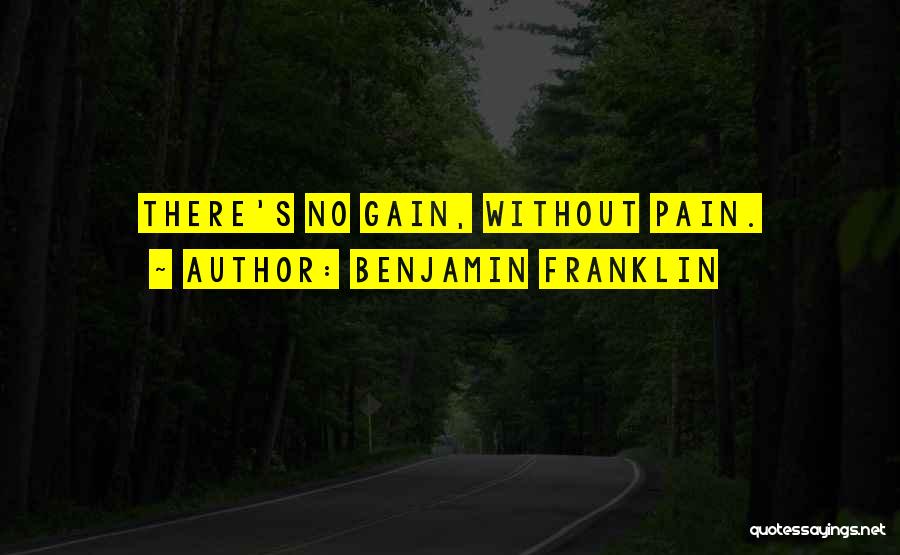 No Pain No Gain Quotes By Benjamin Franklin