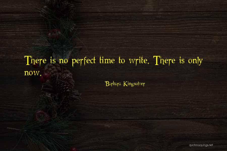 No Perfect Time Quotes By Barbara Kingsolver