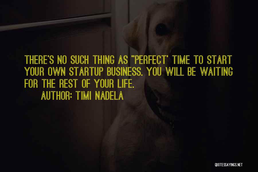 No Perfect Time Quotes By Timi Nadela