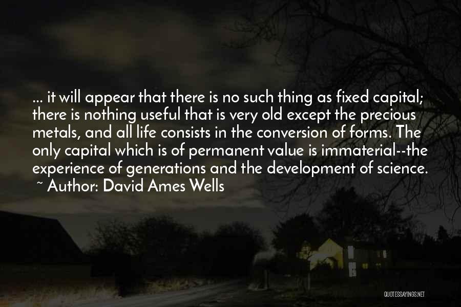 No Permanent Thing Quotes By David Ames Wells