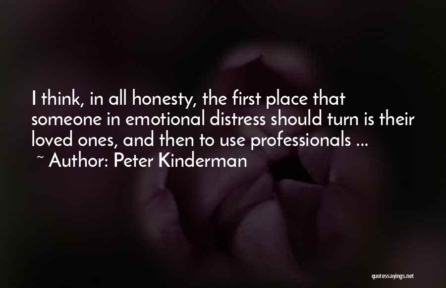 No Place For Honesty Quotes By Peter Kinderman