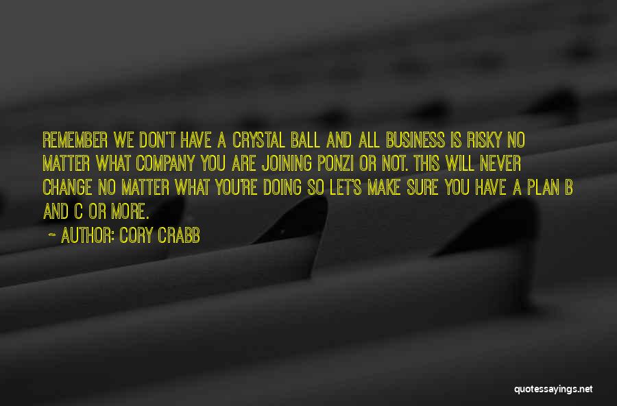 No Plan B Quotes By Cory Crabb