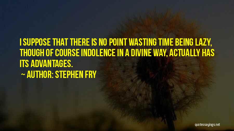 No Point In Wasting Time Quotes By Stephen Fry