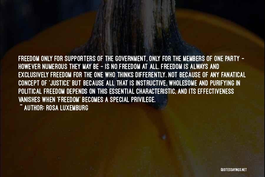 No Political Party Quotes By Rosa Luxemburg