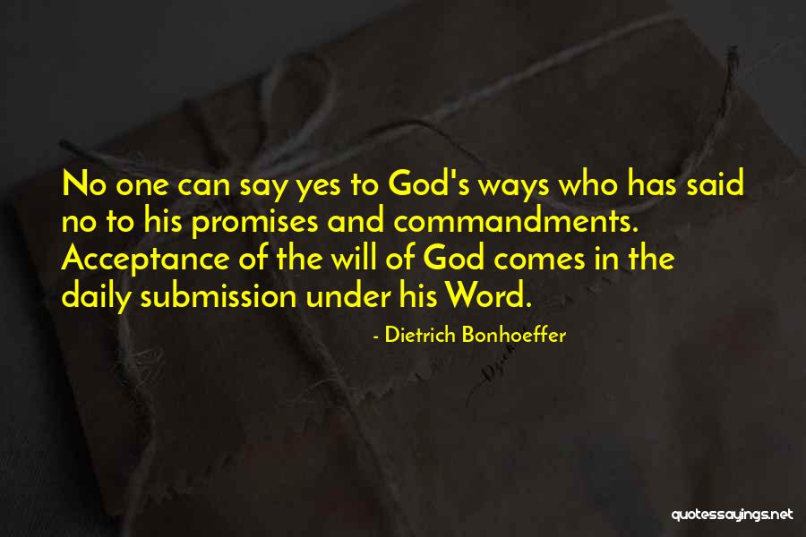 No Promises Quotes By Dietrich Bonhoeffer