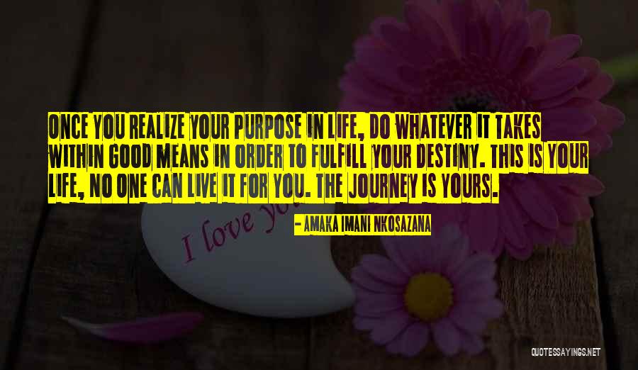 No Purpose In Life Quotes By Amaka Imani Nkosazana