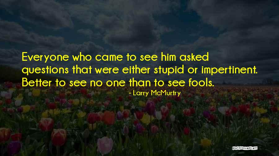 No Questions Asked Quotes By Larry McMurtry