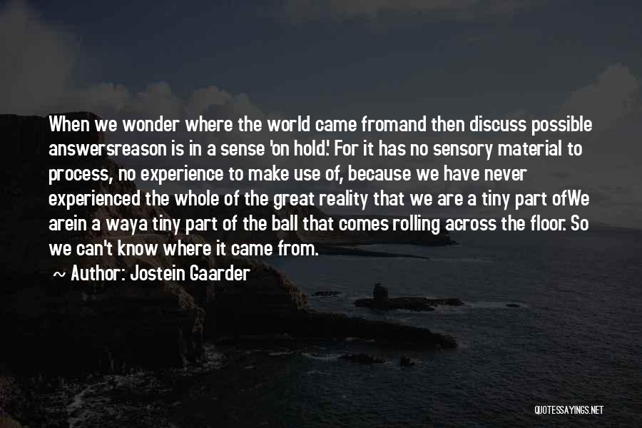 No Reason To Hold On Quotes By Jostein Gaarder