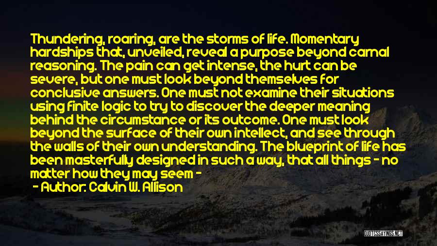 No Reasoning Quotes By Calvin W. Allison