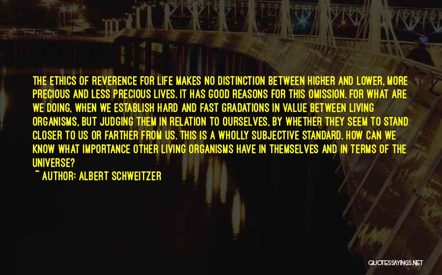 No Reasons Quotes By Albert Schweitzer