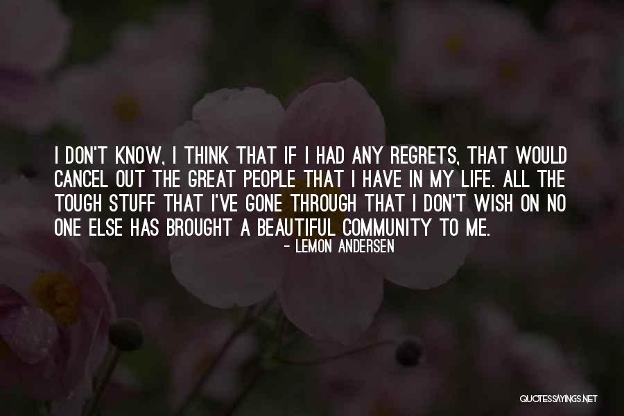 No Regrets In Life Quotes By Lemon Andersen No Regrets In Life Quotes By Lemon Andersen