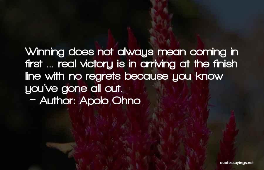 No Regrets In Sports Quotes By Apolo Ohno