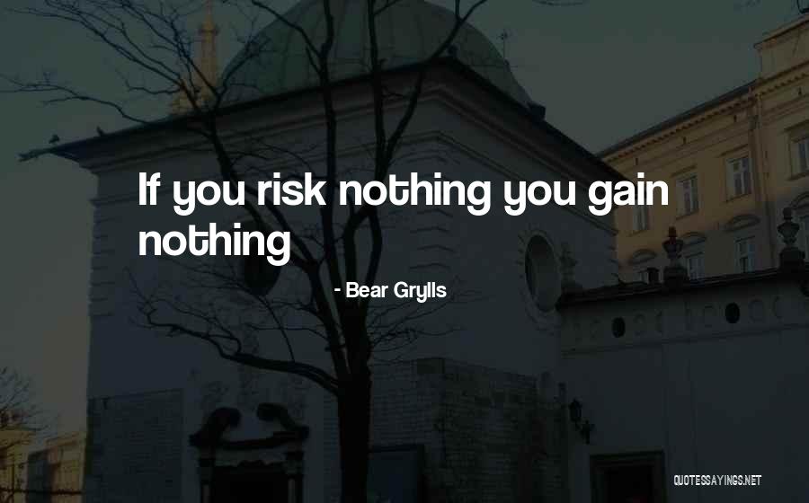 No Risk No Gain Quotes By Bear Grylls