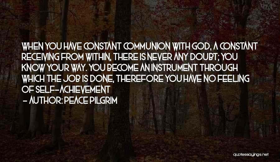 No Self Doubt Quotes By Peace Pilgrim